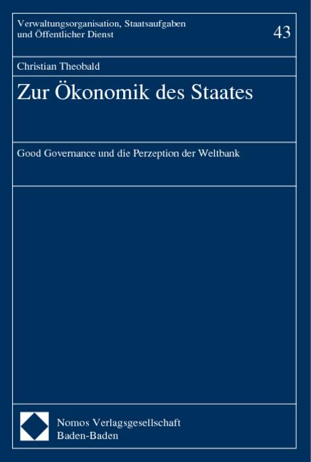 Cover-Bild Zur Ökonomik des Staates
