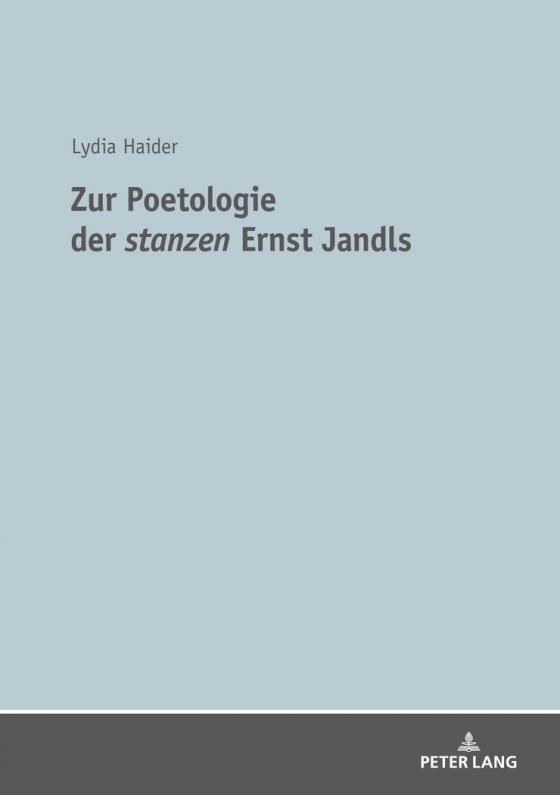 Cover-Bild Zur Poetologie der «stanzen» Ernst Jandls