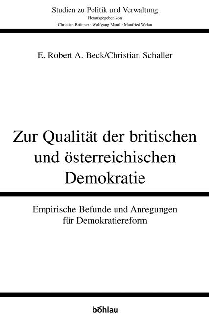 Cover-Bild Zur Qualität der britischen und österreichischen Demokratie