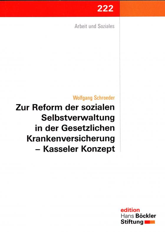 Cover-Bild Zur Reform der sozialen Selbstverwaltung in der Gesetzlichen Krankenversicherung - Kasseler Konzept