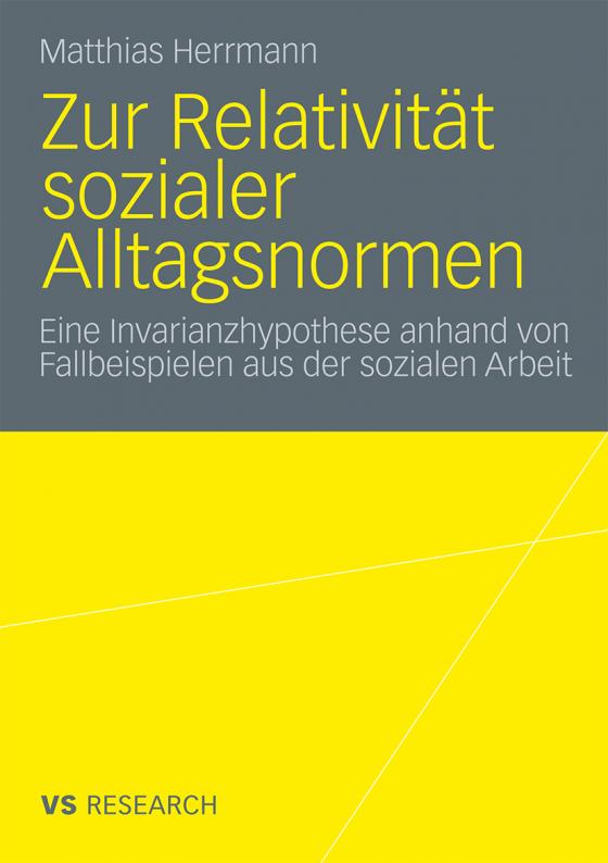 Cover-Bild Zur Relativität sozialer Alltagsnormen