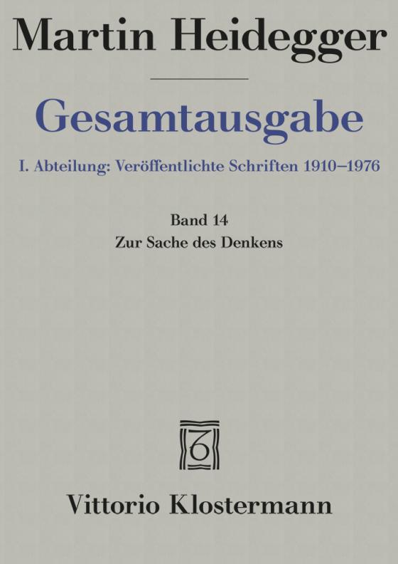 Cover-Bild Zur Sache des Denkens (1962-1964)