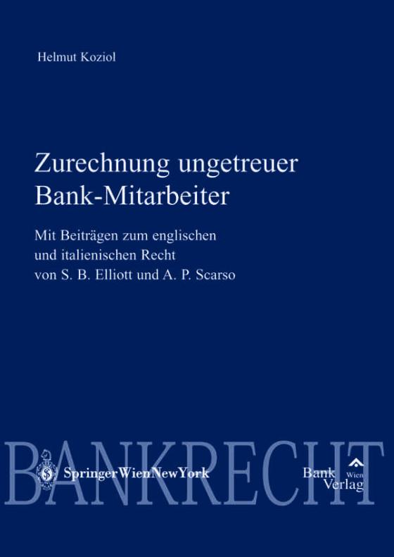 Cover-Bild Zurechnung ungetreuer Bankmitarbeiter