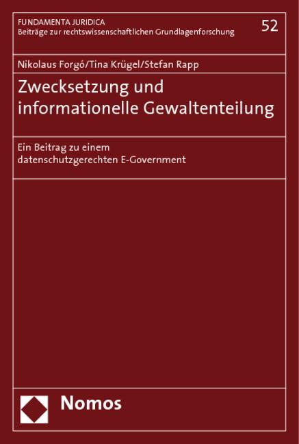 Cover-Bild Zwecksetzung und informationelle Gewaltenteilung