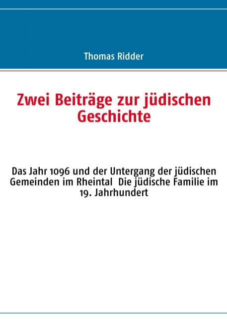 Cover-Bild Zwei Beiträge zur jüdischen Geschichte