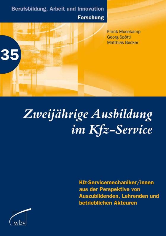 Cover-Bild Zweijährige Berufsausbildung im Kfz-Service